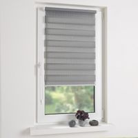 Duo-Rollo mini, Klemmfix Doppelrollo, grau, Rollo 100 x 160 cm (B x H)