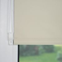 Klemmfix Rollo verspannt, Sichtschutz, thermobeschichtet, verdunkelnd, creme, 120 cm x 150 cm (B x H)