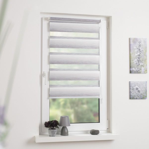 Duo-Rollo mini, Klemmfix Doppelrollo Verlauf, sand, Rollo 120 x 150 cm (B x H)