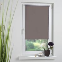 Klemmfix Rollo verspannt, Sichtschutz, thermobeschichtet, verdunkelnd, stone, 100 cm x 150 cm (B x H)