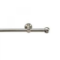 Gardinenstange, Stilgarnitur, Komplettgarnitur - Modern line 16 mm Kegel 120 cm edelstahl-optik