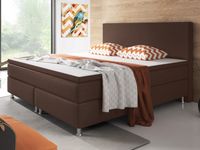 Boxspringbett Berlin 180x200 cm Webstoff Braun