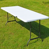 Buffettisch Kunststoff, 183x76x74 cm, weiß