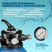 Deuba Sandfilteranlage 400W 10200l/h schwarz / blau