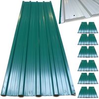 Deuba 12x Profilblech/Trapezblech Grün 129cm x 45cm = 7 m²
