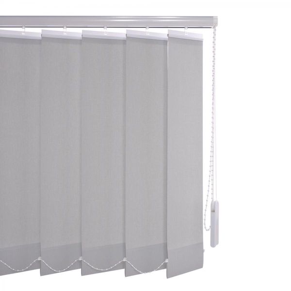 Schiebevorhang 150 x 250 cm hellgrau 127 mm