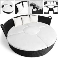Deuba Polyrattan Sonneninsel 185cm schwarz