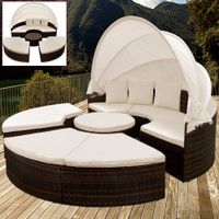 Deuba Polyrattan Sonneninsel 185cm braun