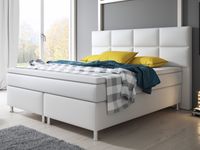 Boxspringbett Miami 180x200 cm Kunstleder Weiß