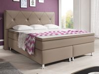 Boxspringbett Oxford 180x200 cm Kunstleder Muddy