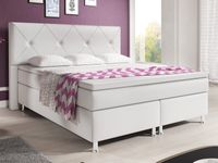 Boxspringbett Oxford 180x200 cm Kunstleder Weiß