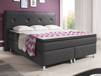 Boxspringbett Oxford 180x200 cm Kunstleder Anthrazit