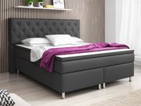 Boxspringbett Turin 180x200 cm Kunstleder Anthrazit