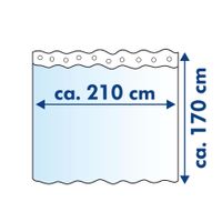 Ersatz-Folien-Duschvorhang für Ombrella, Brillant transparent