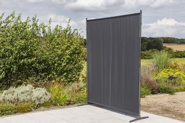 Sichtschutz Textil, breit, anthrazit