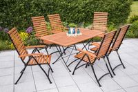 7tlg. Schlossgarten Set, Klappausziehtisch