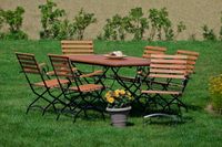 7tlg. Schlossgarten Set, Klappausziehtisch