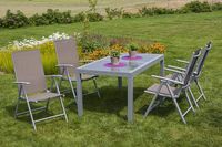 5tlg. Amalfi Klappsessel Set, taupe