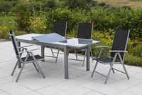 5tlg. Amalfi Klappsessel Set, schwarz