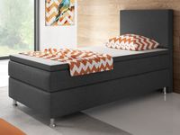 Boxspringbett Berlin 90x200 cm Webstoff Antrazit