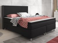 Boxspringbett King Size 180x200 cm Webstoff Schwarz