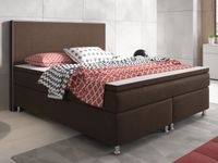 Boxspringbett King Size 180x200 cm Webstoff Braun