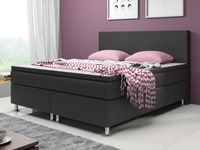 Boxspringbett Madrid 180x200 cm Kunstleder Schwarz