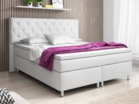 Boxspringbett Turin 180x200 cm Kunstleder Weiß