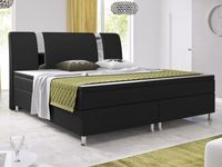 Boxspringbett Riva 180x200 cm Kunstleder Schwarz