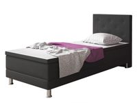 Boxspringbett Esra 90x200 Webstoff Anthrazit