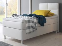 Boxspringbett Miami 90x200 cm Kunstleder Weiss