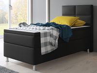 Boxspringbett Miami 90x200 cm Kunstleder Schwarz