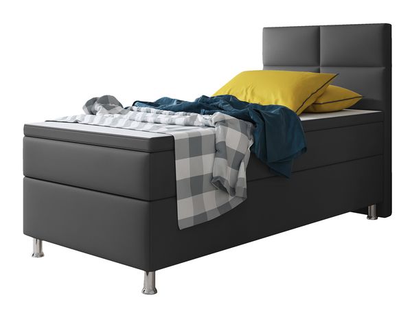 Boxspringbett Miami 90x200 cm Kunstleder Anthrazit