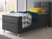 Boxspringbett Miami 90x200 cm Kunstleder Anthrazit