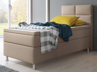 Boxspringbett Miami 90x200 cm Kunstleder Muddy