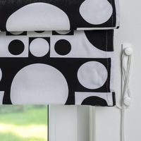 Raffrollo, Rollo 90 x 250 cm schwarz/weiss