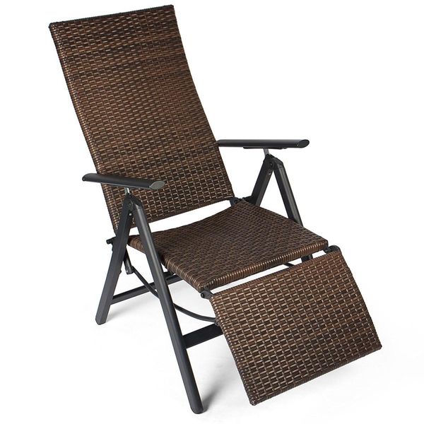 Polyrattan-Relaxsessel - Braun