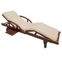 Deuba Auflage Sunlounger creme