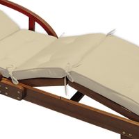 Deuba Auflage Sunlounger creme