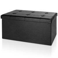 Deuba Faltbare Sitzbank/Sitzhocker MDF schwarz