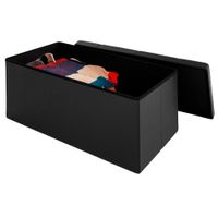 Deuba Faltbare Sitzbank/Sitzhocker MDF schwarz