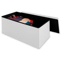 Deuba Faltbare Sitzbank/Sitzhocker MDF weiß