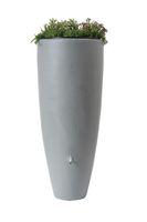 Wasserbehälter Komplett-Set 300 L Zinkgrau 2in1
