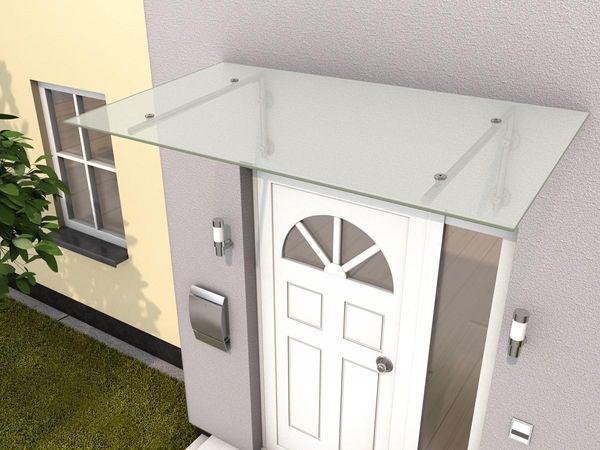 Edelstahlvordach HD/L 160 VSG Gefrosted