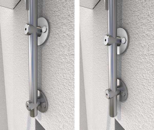 Edelstahlvordach HD/L 160 VSG Gefrosted