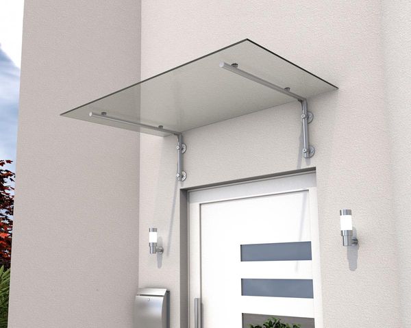 Edelstahlvordach HD/L 140 VSG Klar