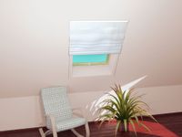 Dachfenster Fliegengitter Raffrollo 110x160cm weiß