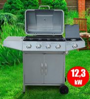 Gasgrill 4+1 Dayton silber