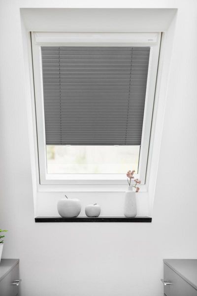 Dachfenster Plissee - Grau 95,3 x 122 cm
