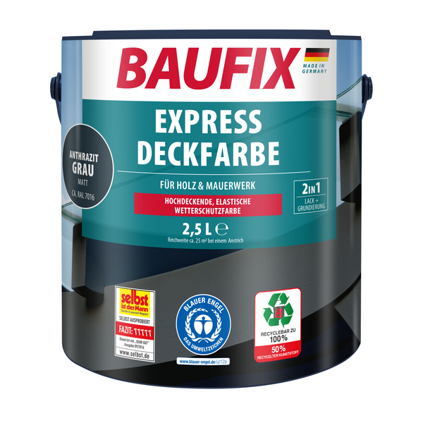 2in1 Express Deckfarbe 2,5 L anthrazitgrau